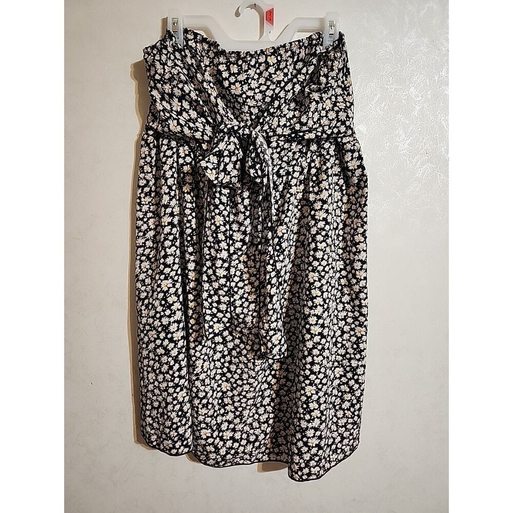Shein Curvy Strapless Halter Dress Mini Plus size 4XL Black White Floral